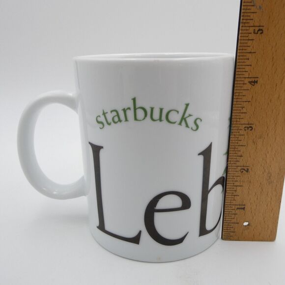 Starbucks Lebanon City Collector Series Coffee Mug Cup 2002 White & Green - Picture 11 of 12